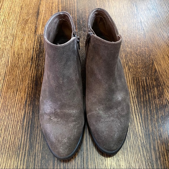 Kanna Taupe Suede Ankle Bootie 37 - Picture 1 of 6